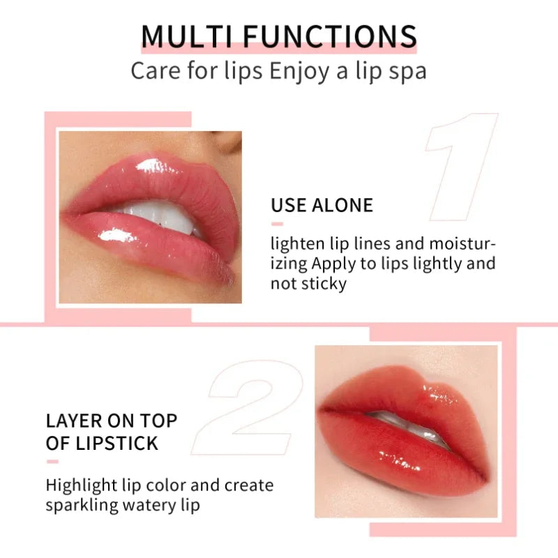 Cherry Pink Lip Oil Plumping Gloss – Hydrating Tinted Coat Plumping Lip Gloss Qme