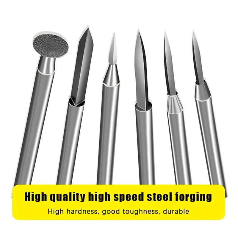 Electric Engraving Drill Bit Set – Wood Carving & Grinding Kit Engraving Drill Bit Set Qme