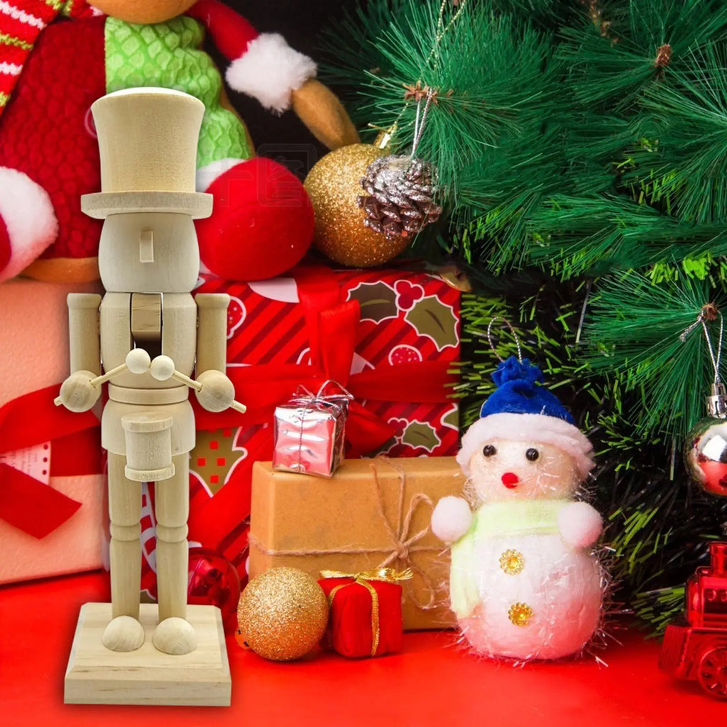 Christmas Wooden Nutcracker Figurine Tabletop Ornament Christmas Figurine Qme