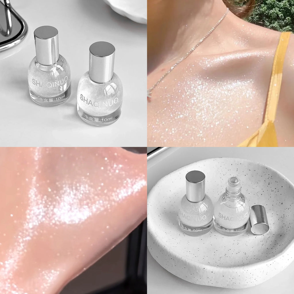 Roll-On Diamond Liquid Highlighter – Pearlescent Shimmer Glow Liquid Highlighter Qme N1017