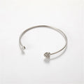 Heart Crystal Charm Bracelet Bangle | 3 Metal Colors Charm Bracelet Qme 1