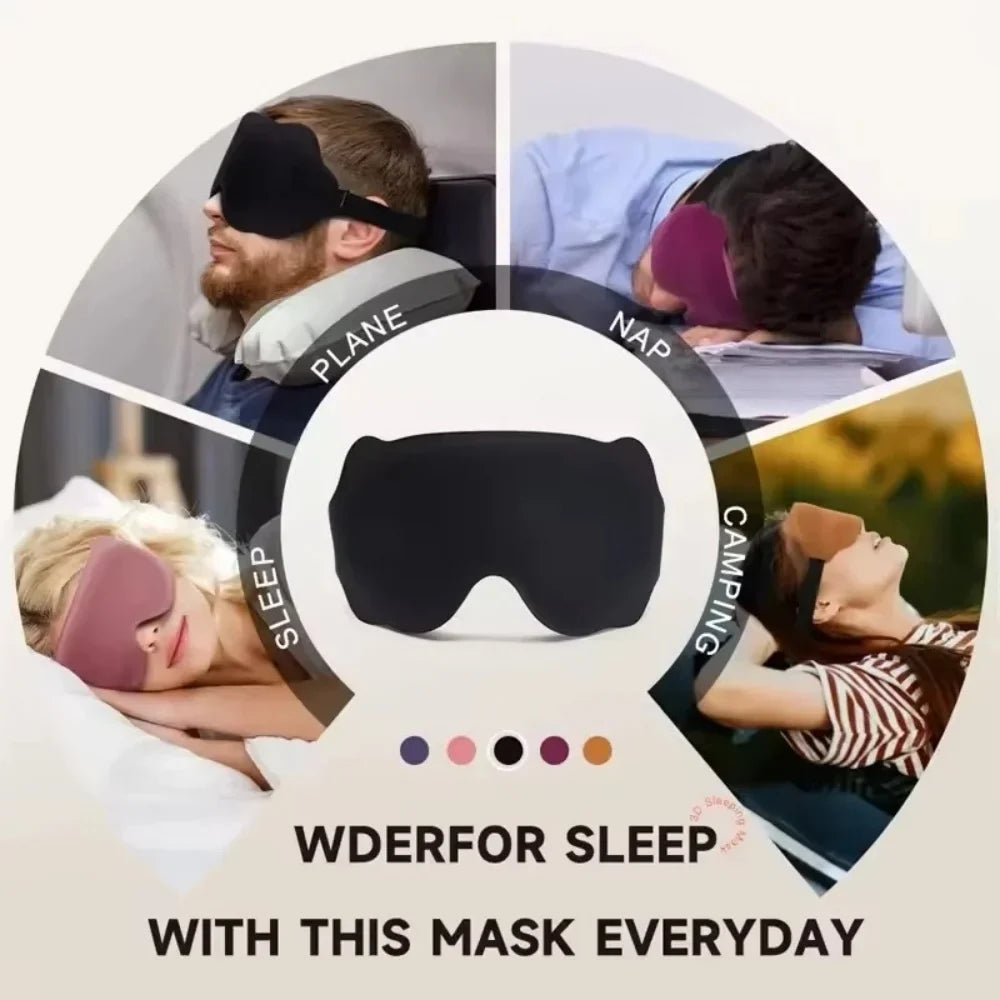 3D Sleep Mask – Memory Foam Eye Mask for Travel & Rest Sleep Eye Mask Qme