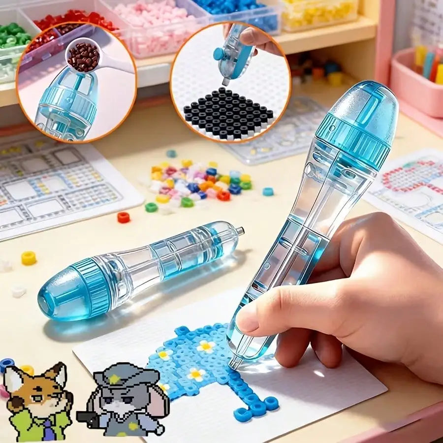 Bead Pen for 3D Pixel Puzzles – Auto Mechanism, 2.6mm Tip Craft Bead Pen Qme