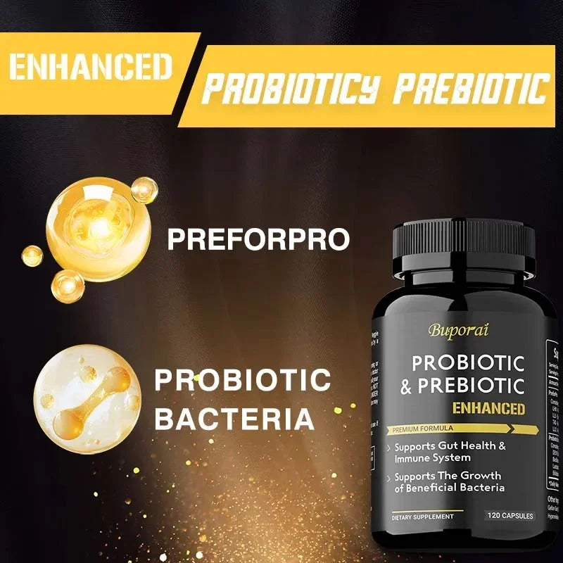 Pslalae Probiotics & Prebiotics Capsules – Daily Gut Support Probiotic Supplement Qst