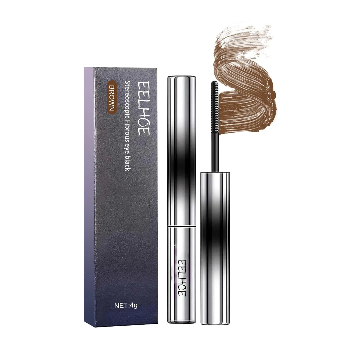 Qme Curling Waterproof Mascara – Thick Lengthening Lashes Waterproof Mascara Qme brown 1pcs