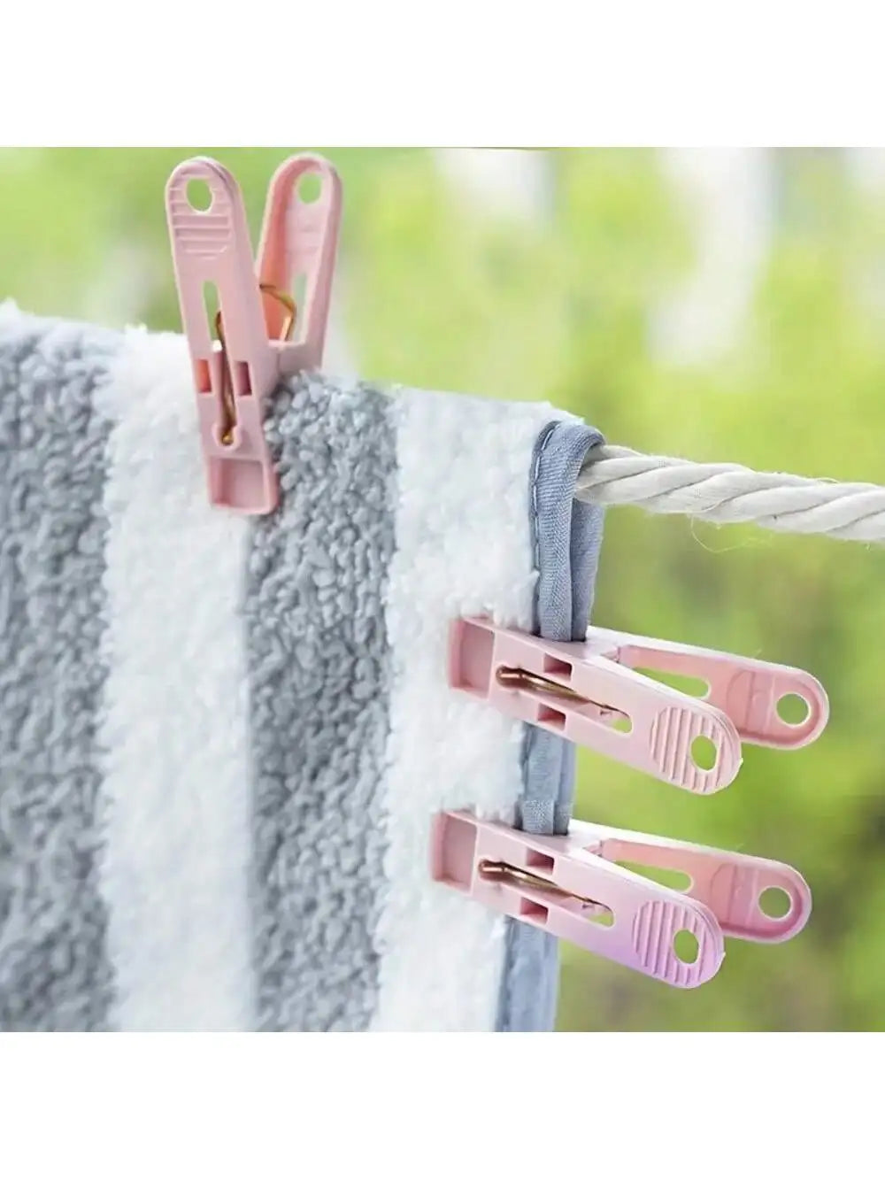 Windproof Plastic Clothes Pins Drying Clips with Basket 30pcs Clothes Pegs Set Qme