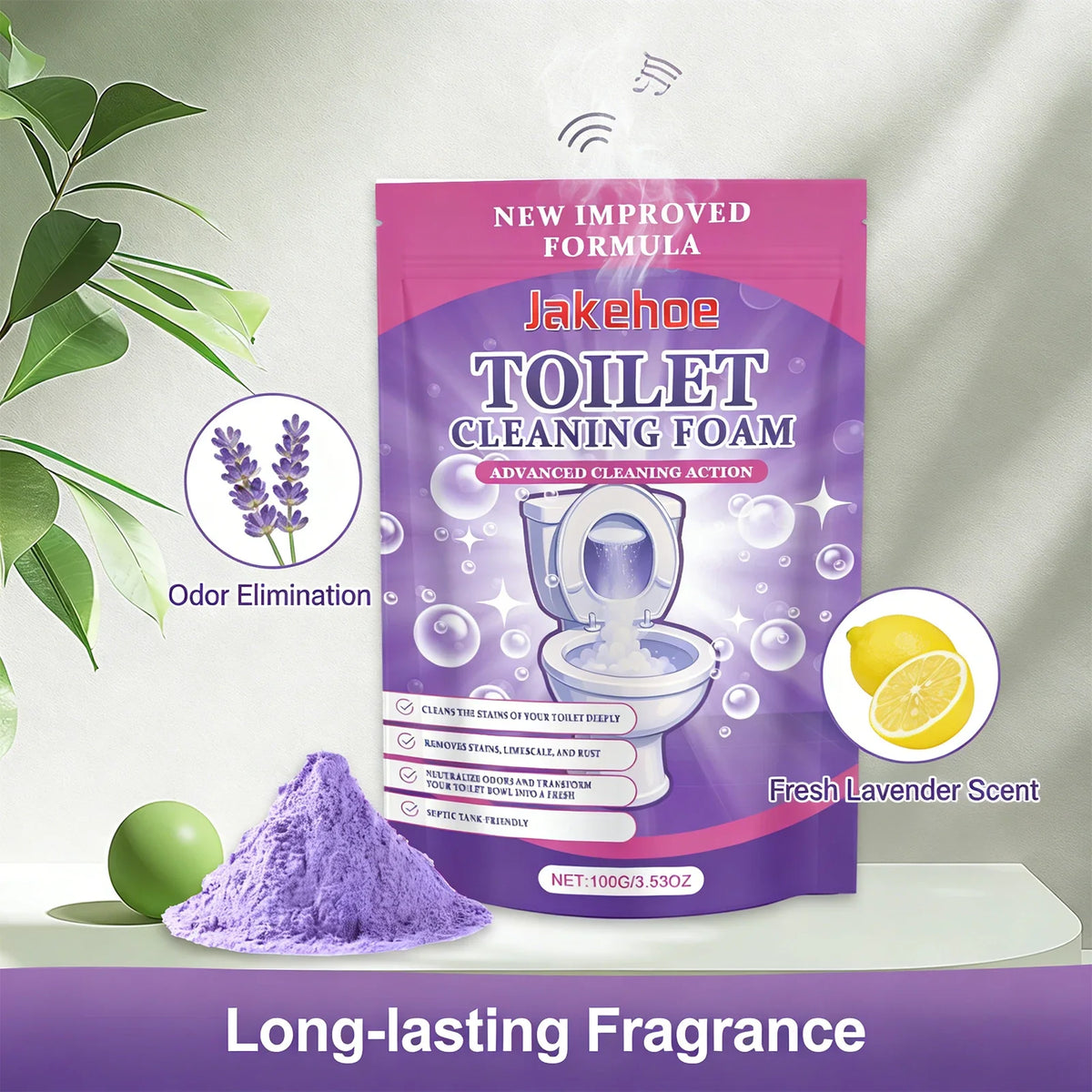 Toilet Cleaning Powder – Descaler & Odor Eliminator | Qme Toilet Cleaning Powder Qme