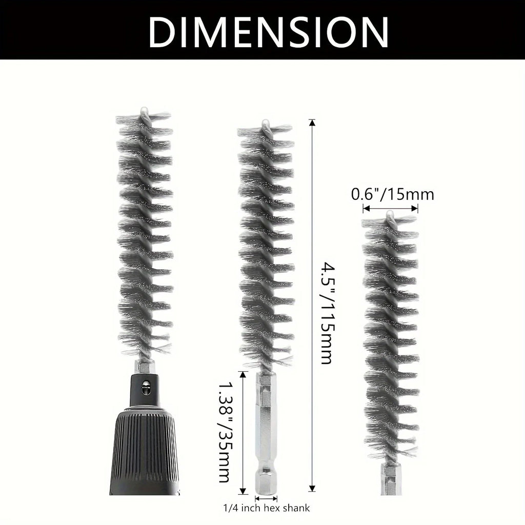 5-Pack Hex Shank Steel Wire Brush Set for Electric Drill Drill Wire Brush Set Qme