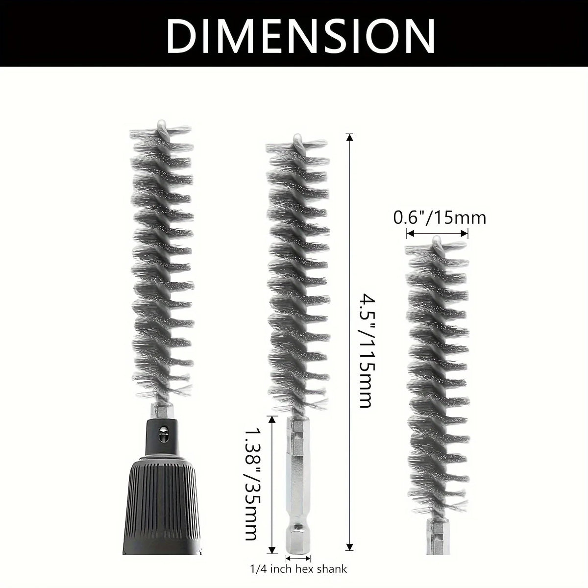5-Pack Hex Shank Steel Wire Brush Set for Electric Drill Drill Wire Brush Set Qme