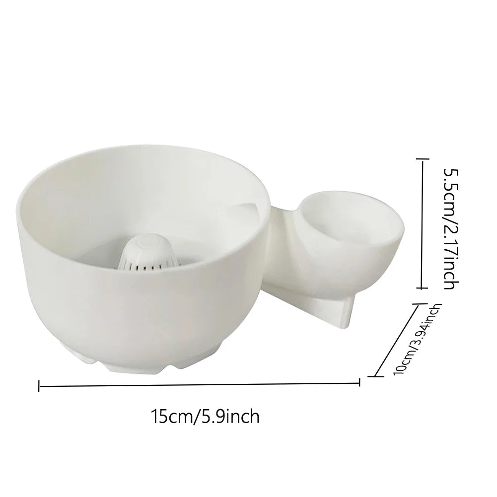 Portable Fruit & Vegetable Wash Bowl Spinning Basket Vegetable Wash Spinner Qme White S