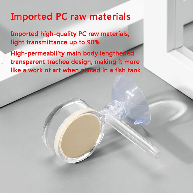 Aquarium CO2 Diffuser Atomizer – Transparent PC Ceramic Plate CO2 Aquarium Diffuser Qst