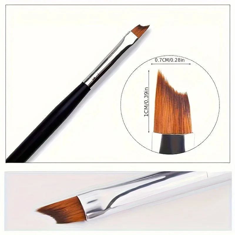 3-Piece Nail Gradient Brush Set – Acrylic Dipping & Liner Pens Nail Art Brush Set Qme