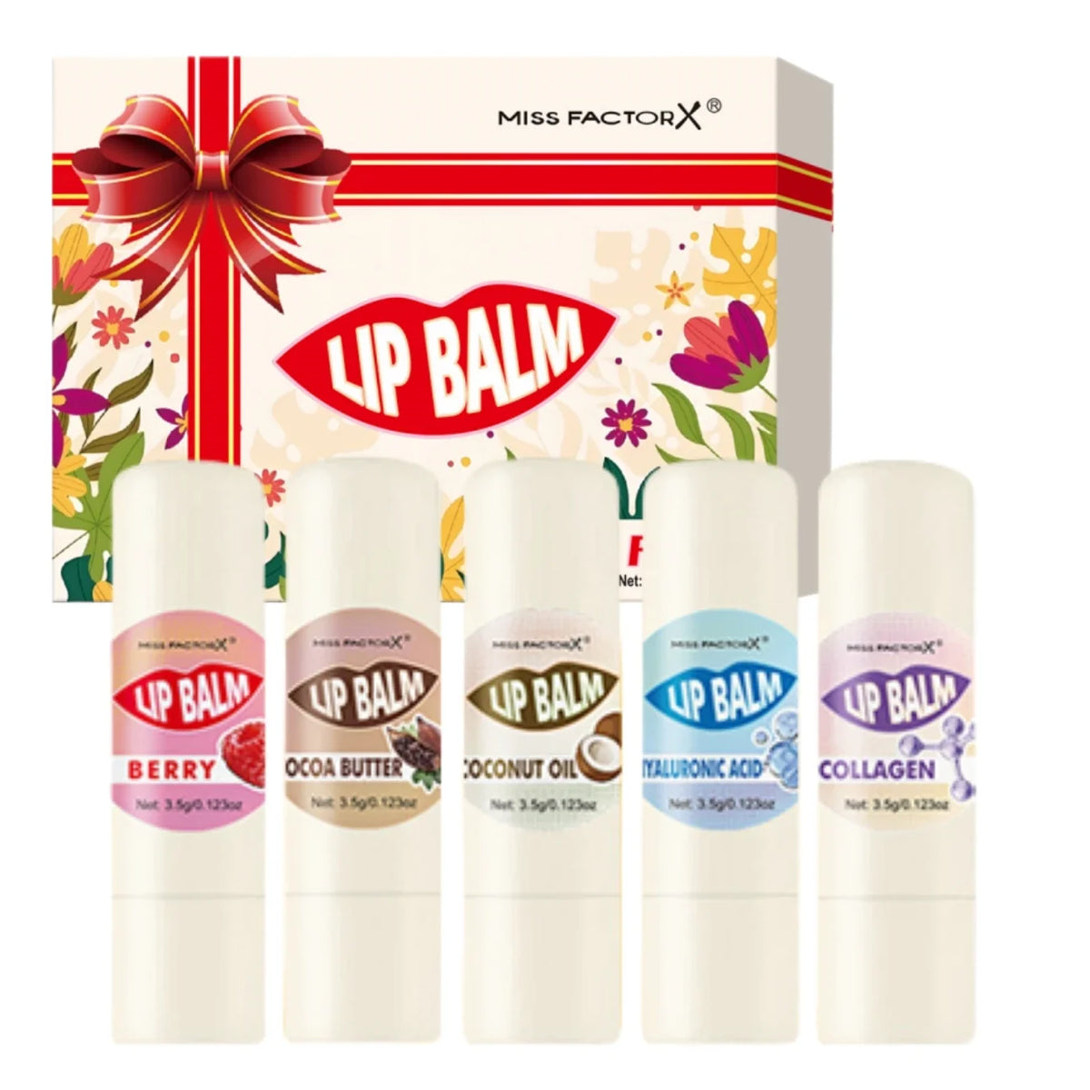 Hyaluronic Acid Lip Balm Set | Glossy Long-Lasting Moisture Lip Balm Set Qme Lip Balm Set