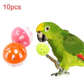 Colorful Hollow Rolling Bell Ball Toy for Parrots & Parakeets Bird Cage Toy Qme 10pc