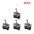 SPST Waterproof Rocker Switch 2-Pin Heavy Duty Toggle & Boot Cap Waterproof Rocker Switch Qme 4PCS