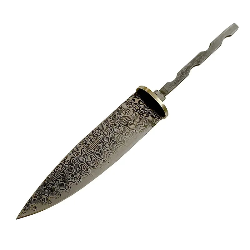 Damascus Steel Fixed Blade Knife Blank – DIY Billet | Swayboo Knife Blank Billet Qst Style 018