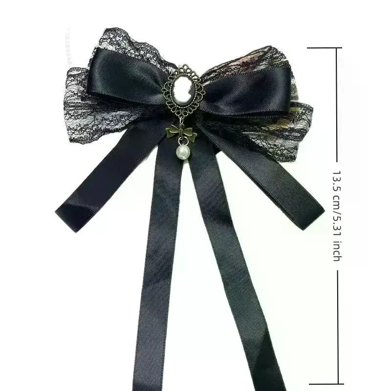 Rhinestone Crystal Bowknot Brooch Clip – Fabric Bow Accessory Bowknot Brooch Clip Qme