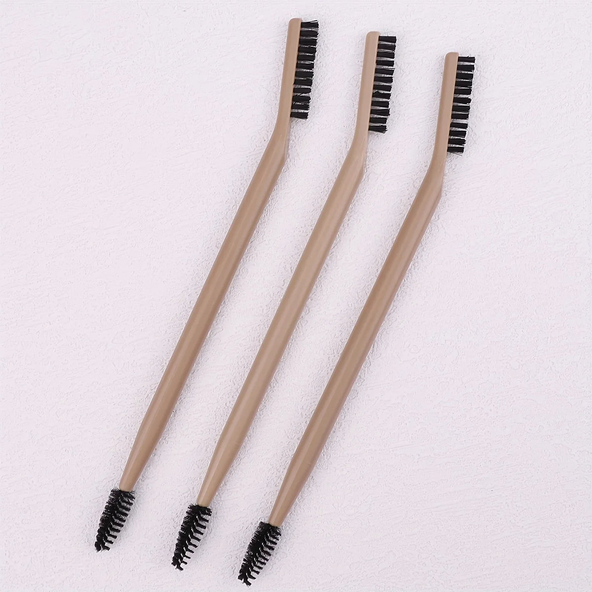 Double-Ended Eyelash Curler & Eyebrow Brush | 3 Colors Eye Makeup Tool Qme Khaki 1 pc