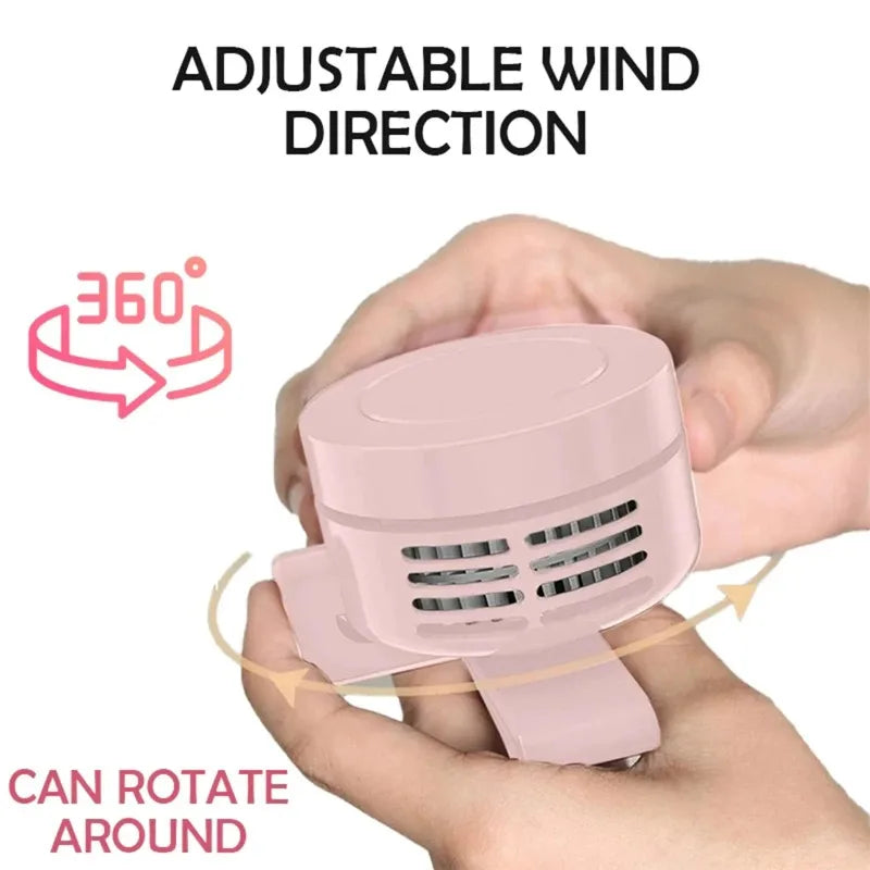 360° Clip-On USB Fan – Ultra Quiet 3-Speed Mini Portable Fan Clip-On USB Fan Qme