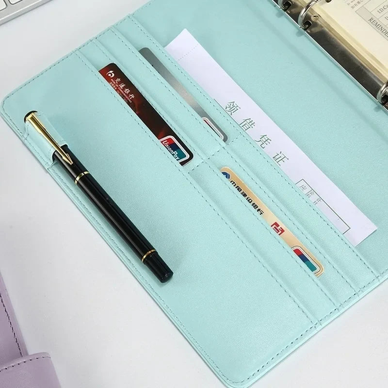 Vintage Refillable Leather Ring Binder Notebook Cover Ring Binder Notebook Qme