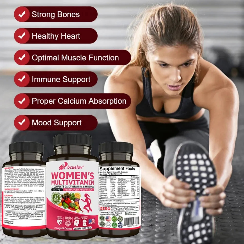 Women's Daily Multivitamin & Multimineral – 120 Capsules Women's Multivitamin Qst