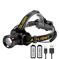 BORUiT 1000LM Zoom LED Headlamp – Motion Sensor, Type-C LED Headlamp Qst With Battery
