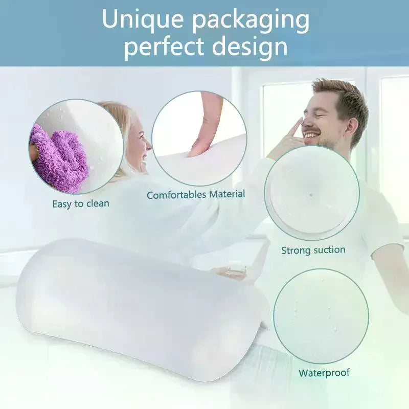Waterproof Bathtub Headrest Pillow with Suction Cups | Spa Bath Bath Pillow Qme Default Title