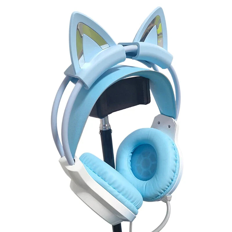 Cat Ear Headset Decoration – Universal Silicone Attachment, 7 Colors Headset Accessory Qme
