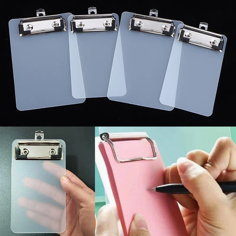 Transparent Clipboard with Hanging Hook | Portable Office & School Clipboard with Hook Qme