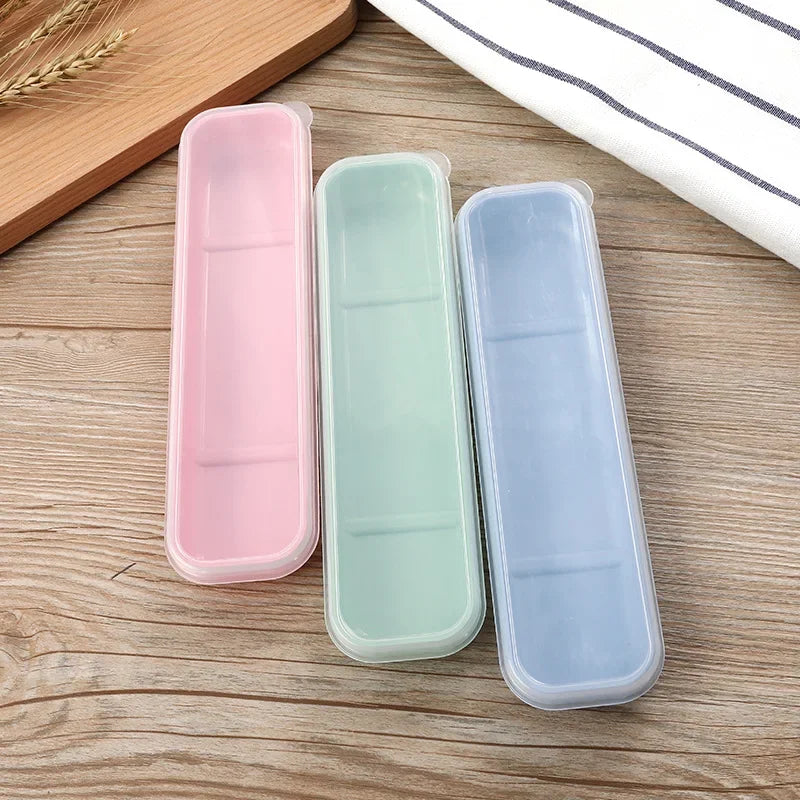 Portable Cutlery Case – Spoon Fork Storage Box for Students Portable Cutlery Case Qme