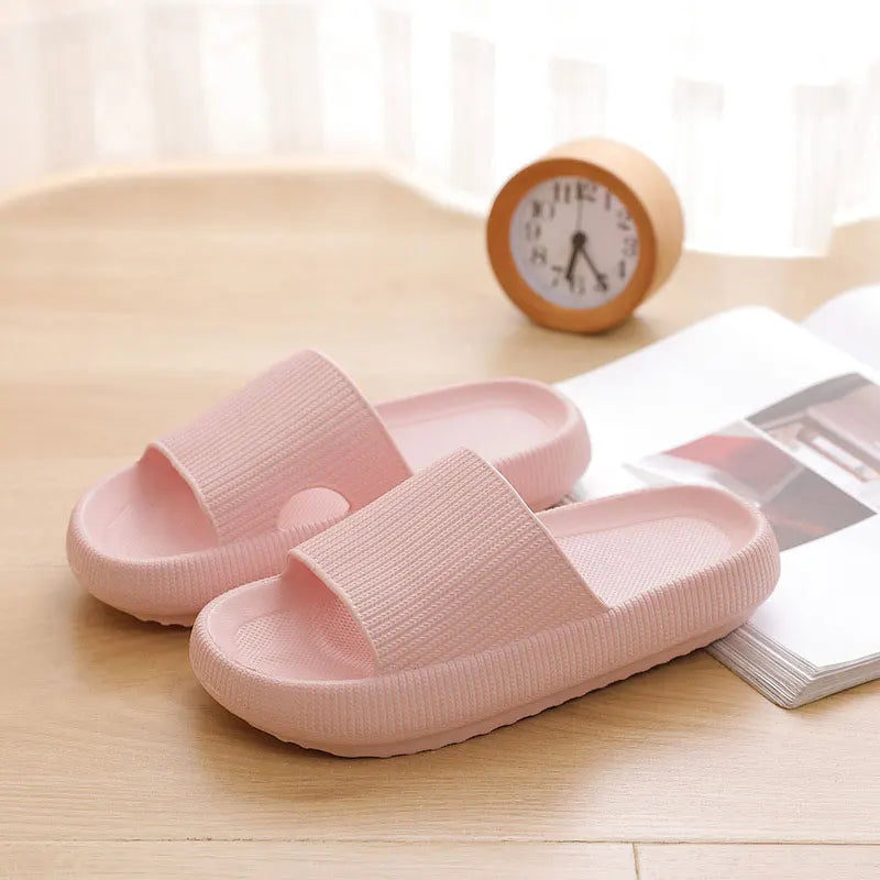 Women's Platform Cloud Slippers – EVA Soft Slide Sandals Platform Slide Slippers Qme A-Pink 42-43