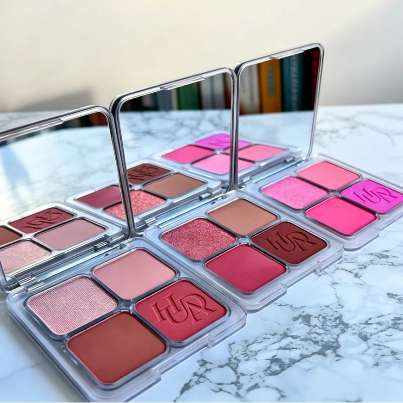 4-Color Matte Blush Palette – Oil Control & Long-Lasting Blush Palette Qst