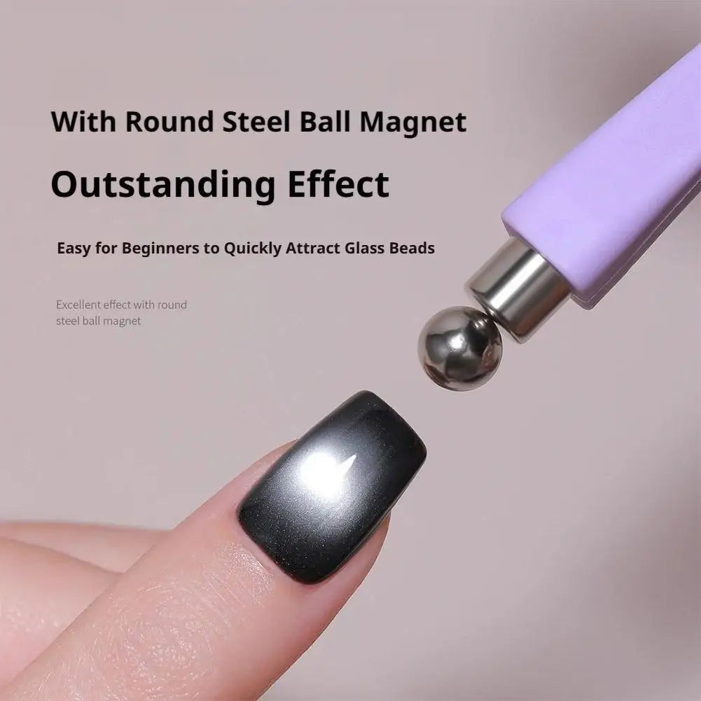 8-in-1 Cat Eye Nail Magnet – Starfish, French & Floral Designs Nail Art Magnet Tool Qme