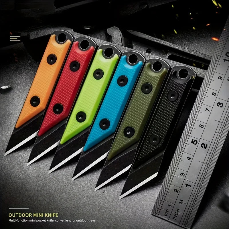 Mini Portable Straight Knife Key Necklace Pendant Cutter Mini Utility Knife Qst