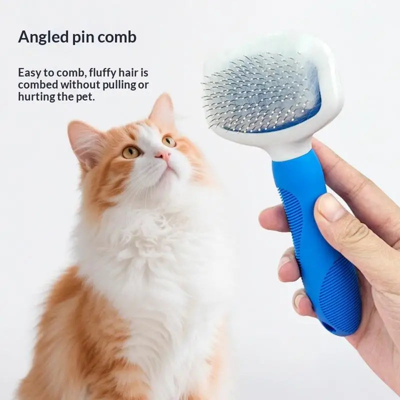 Gentle Cat & Dog Grooming Brush – Detangling Comb for Pets Pet Grooming Brush Qme