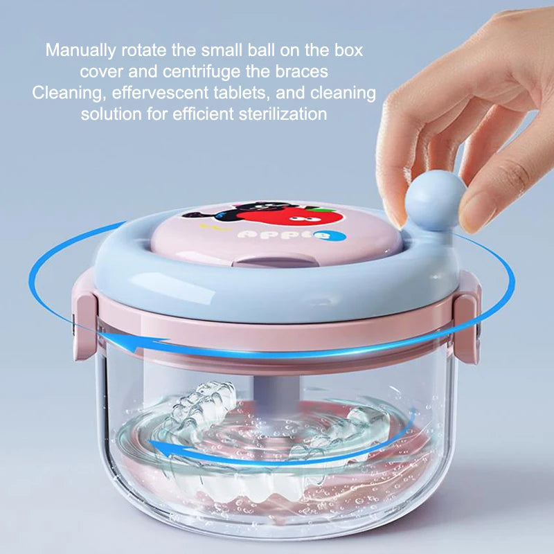 Retainer & Braces Cleaning Case – 3-Layer Portable Storage Box Retainer Cleaning Case Qst
