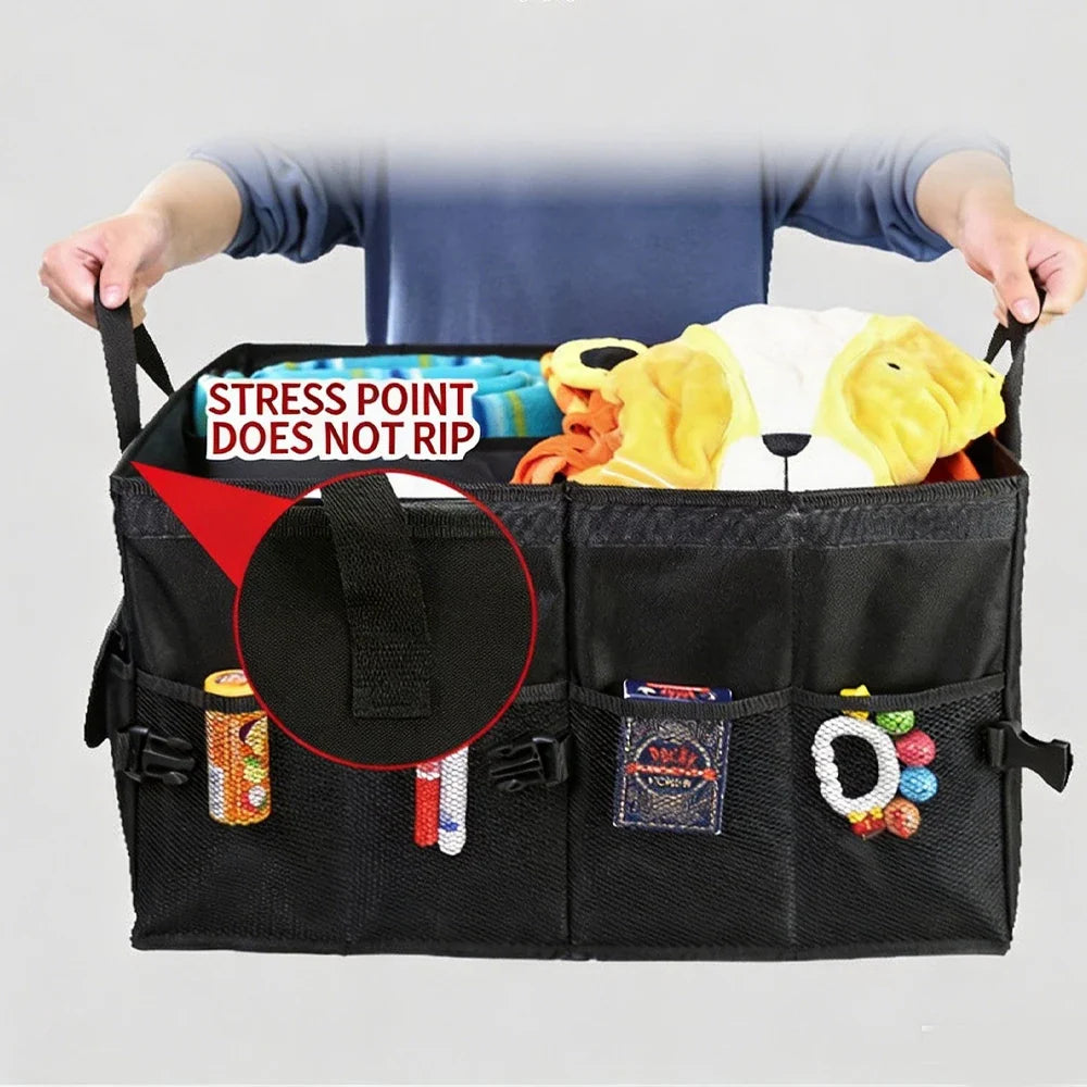 Qme Large Foldable Oxford Car Trunk Organizer Storage Box Car Trunk Organizer Qme