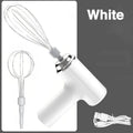 Mini Electric Milk Frother & Egg Whisk – USB Rechargeable Milk Frother Whisk Qme white