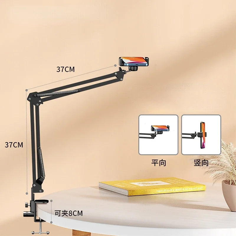 360° Long Arm Tablet & Phone Holder Stand – Bed & Desktop Tablet Phone Stand Qme