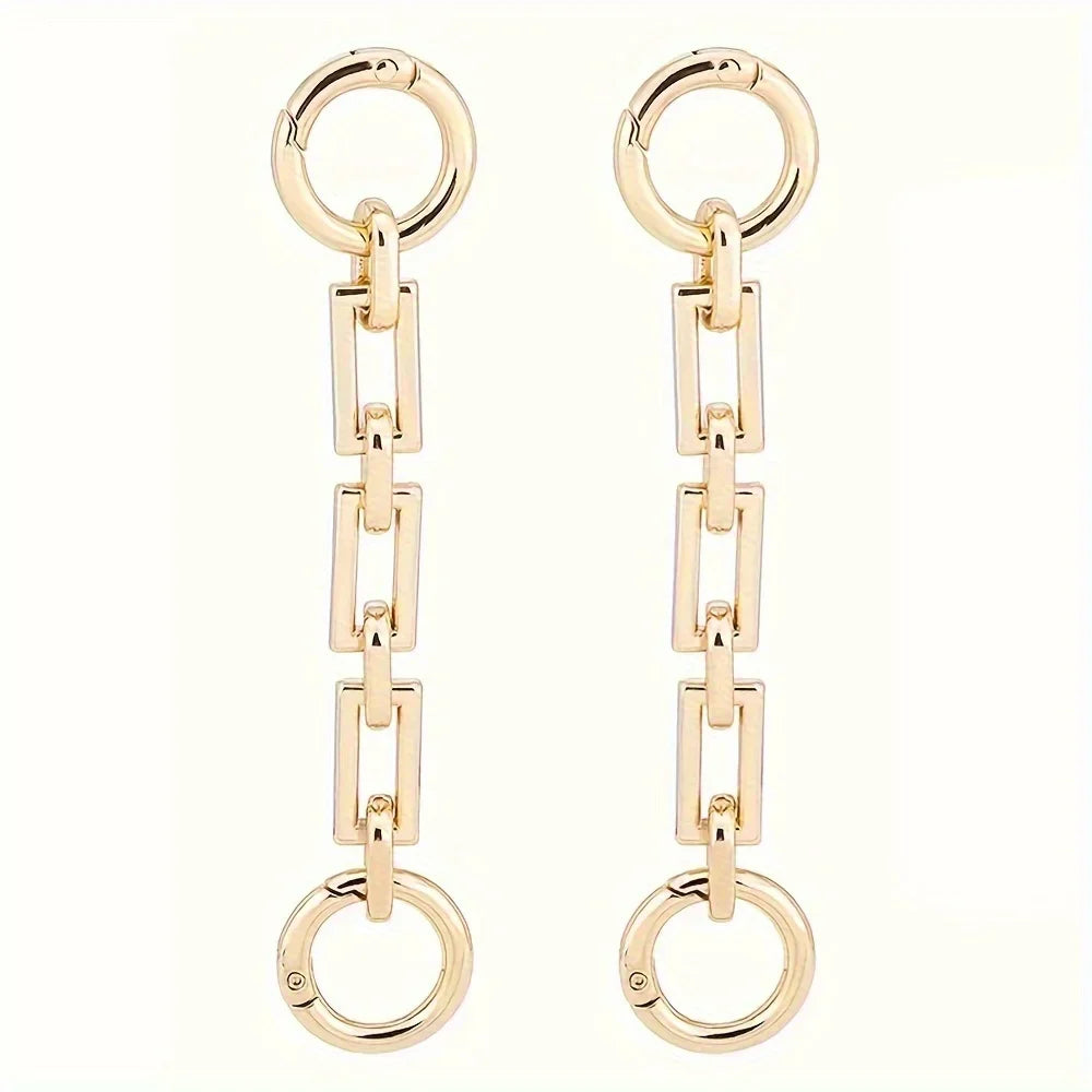 Replacement Chain Bag Strap Extender with Pendant – 2 Pack Bag Strap Extender Qme 2pcs