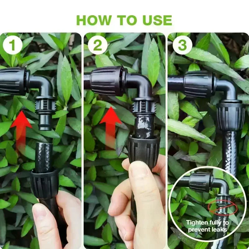1/2-Inch Drip Irrigation Elbow Connector with Lock Nut Irrigation Elbow Fitting Qme