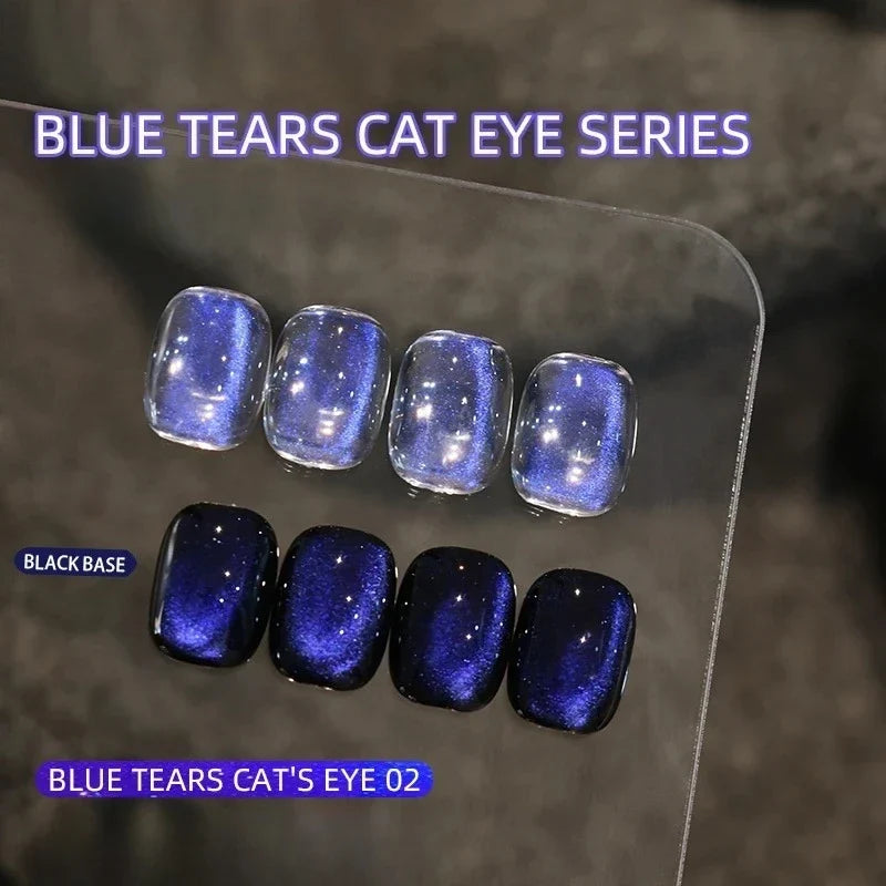 Blue Tears Cat Eye Magnetic Nail Powder – 3 Colors | Qme Magnetic Nail Powder Qme S purple