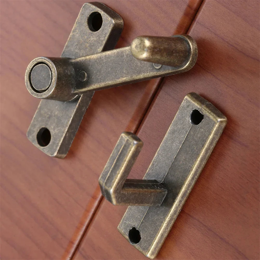 Antique Bronze Sliding Bolt Lock | Retro Vintage Door Latch Sliding Bolt Lock Qme