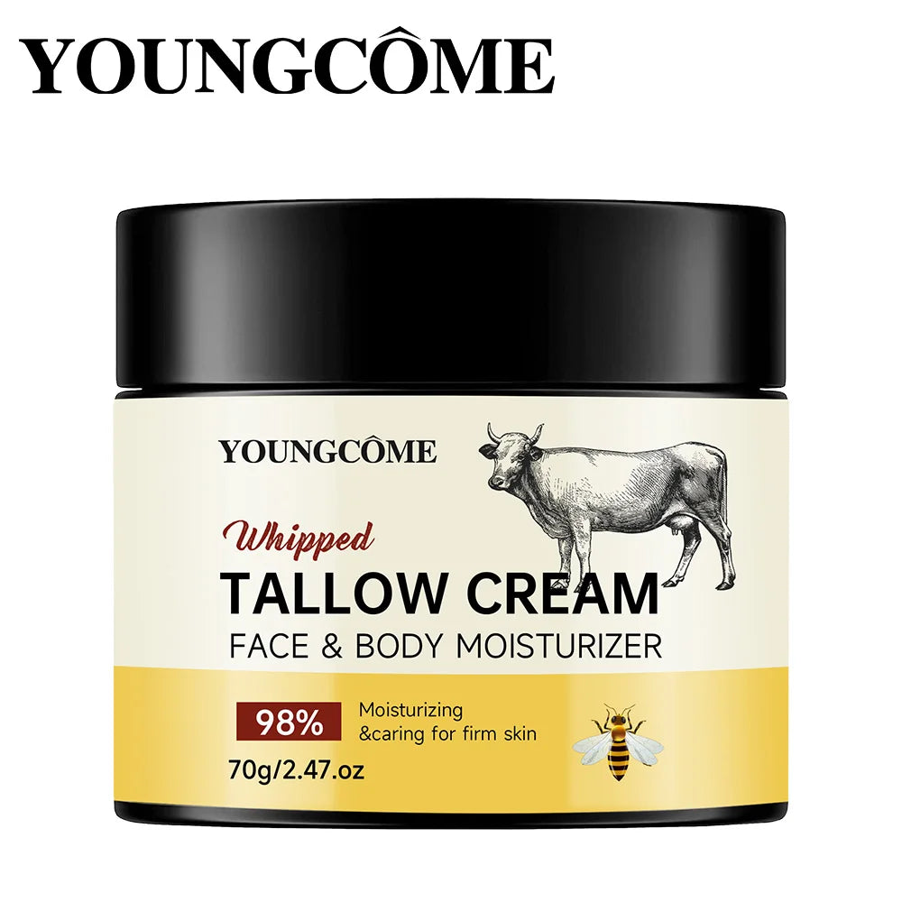 YOUNGCOME Tallow Face & Body Cream – Moisturising Anti-Aging Face & Body Cream Qst