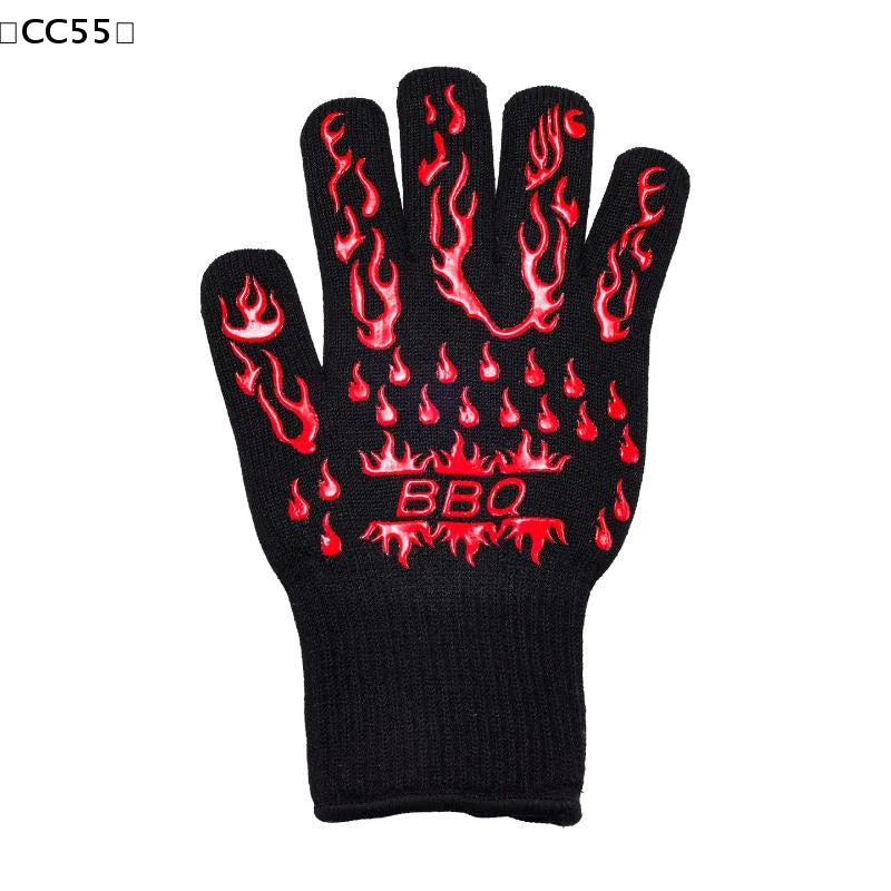 Silicone BBQ Oven Gloves – Heat & Cut Resistant, Non-Slip BBQ Oven Gloves Qst