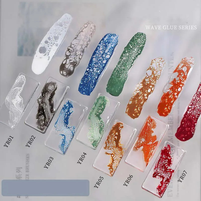 Sea Wave Blooming Gel Nail Polish | Halo Dye Effect, 8 Colors Blooming Gel Polish Qme
