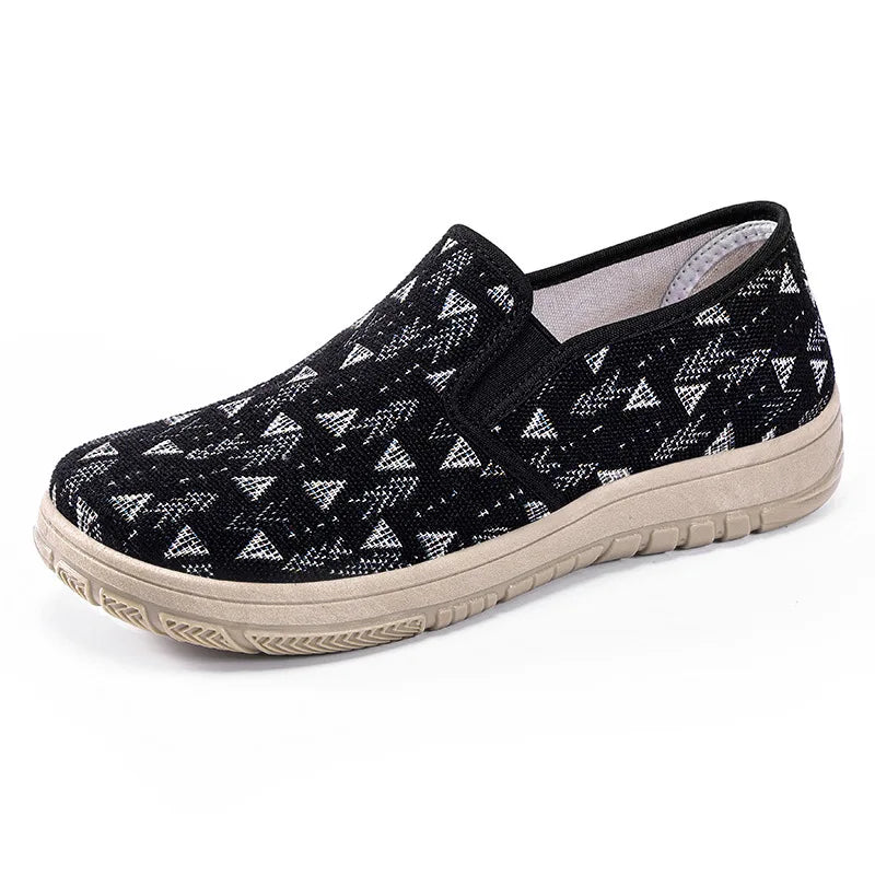 Women's Slip-On Flat Loafers – Soft Casual Cloth Shoes Women's Flat Loafers Qst Black 37 China Mainland
