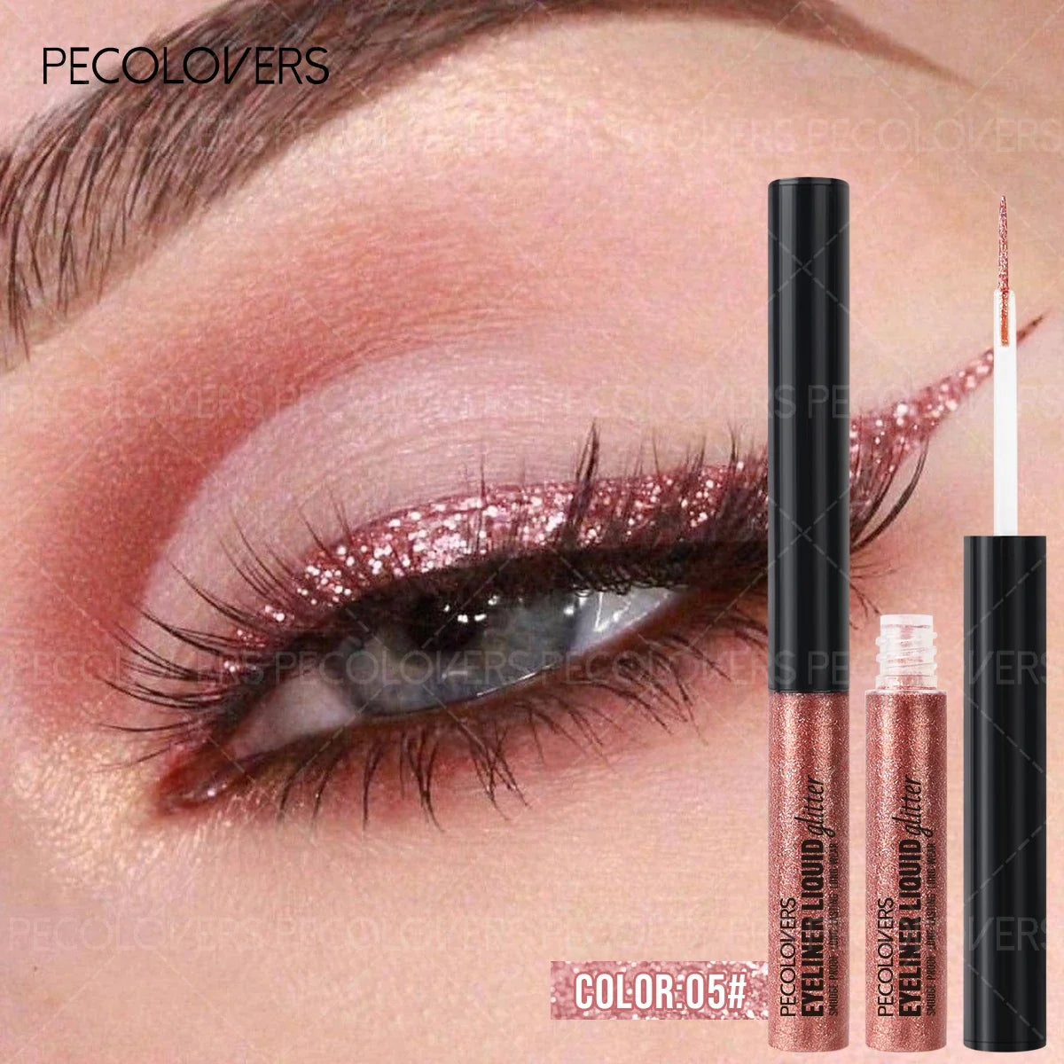 Highly Pigmented Liquid Eyeshadow Sparkle Eyeliner – 6 Colors Liquid Eyeshadow Qme 05