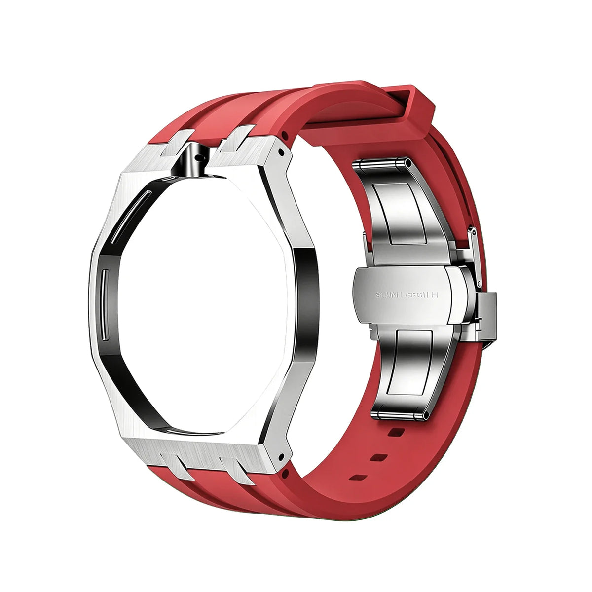 Swatch x Royal Pop Silicone Sport Band | Quick Release Strap Watch Replacement Band Qme Silver Red 12