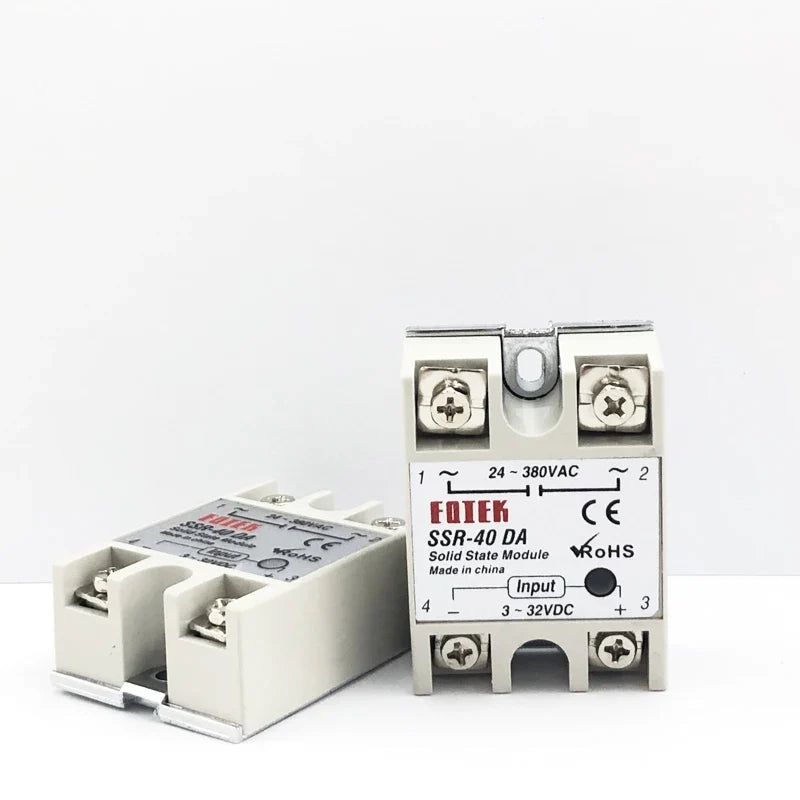 Solid State Relay SSR 10A 25A 40A DC to AC White Shell Solid State Relay Qme